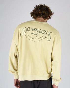 Crescent Heavyweight Crewneck - Yellow Hot Savings Alert Steal the Deal Now