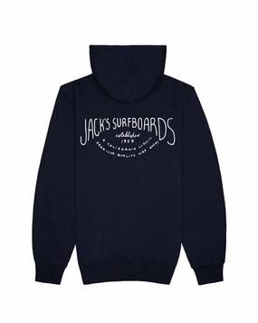 Crescent Pullover Hoodie - Navy Hot Offer Inside