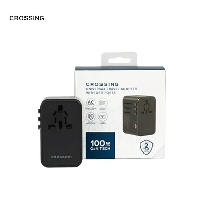 Crossing World Travel Adaptor 100W With 1 X Usb-A   3 X Usb-C Dont Miss Big Savings Hot Price Drop