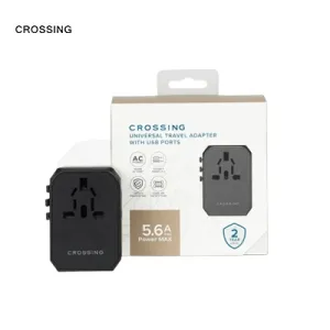 New Arrival Discount Crossing World Travel Adaptor With 4 X Usb And 1 X Usb-C