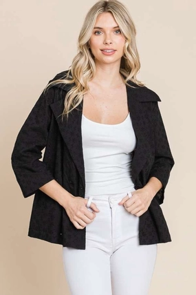Special Surprise Sale Hot Pick Sale Culture Code Double Breasted Eyelet Jacket With Pockets