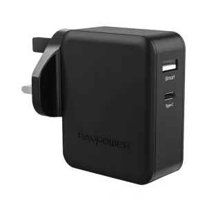 Trending Deals Today Clearance Sale Ravpower Rp-Pc017 36W Dual Type C Travel Usb Charger