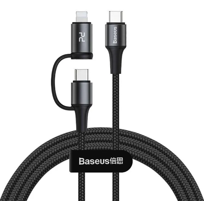 Baseus Twins 2 In 1 Type C To Type C   Iphone Pd 60W Cable 1M Limited Edition Offer