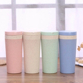 Bpa Free Eco Friendly Wheat Straw Travel Bottle Clearance Blowout