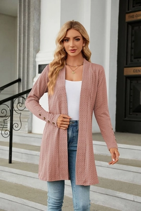 Long Sleeve Open Front Cardigan Big Sale Today