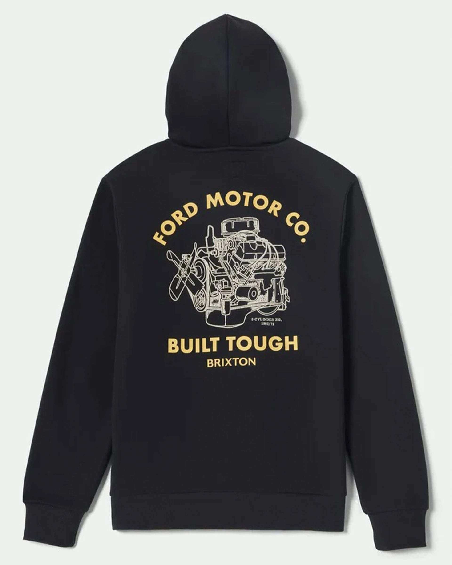 MustHave Gift Ideas Brixton X Ford Built Tough Fleece Hoodie - Burnt Rubber