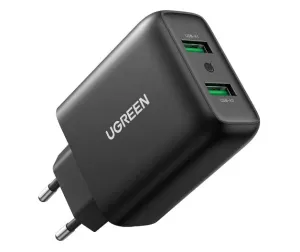 Ugreen 10216 Cd161 Dual Usb Fast Charger 36W Black Best Deal Online