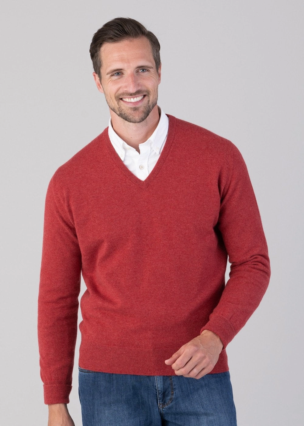 Oxton 1 Ply Cashmere V-Neck Grab the Deal Now