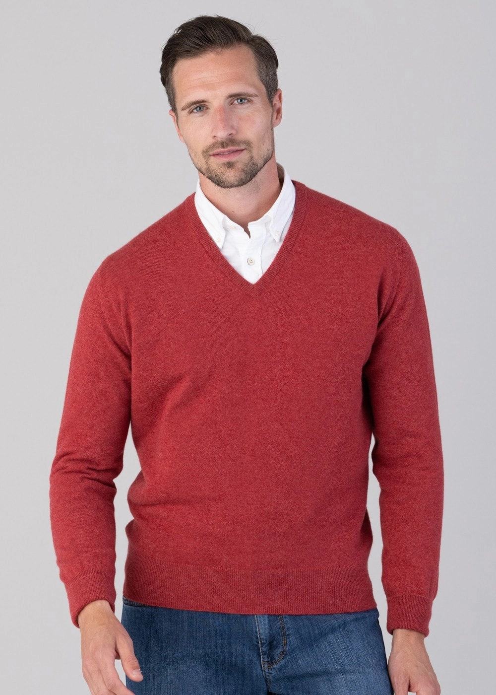 Oxton 1 Ply Cashmere V-Neck Deal of the Day Limited Stock Deals