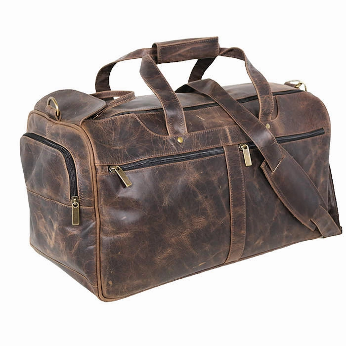 Distress Leather: Ez Open Duffel Todays Hot Savings