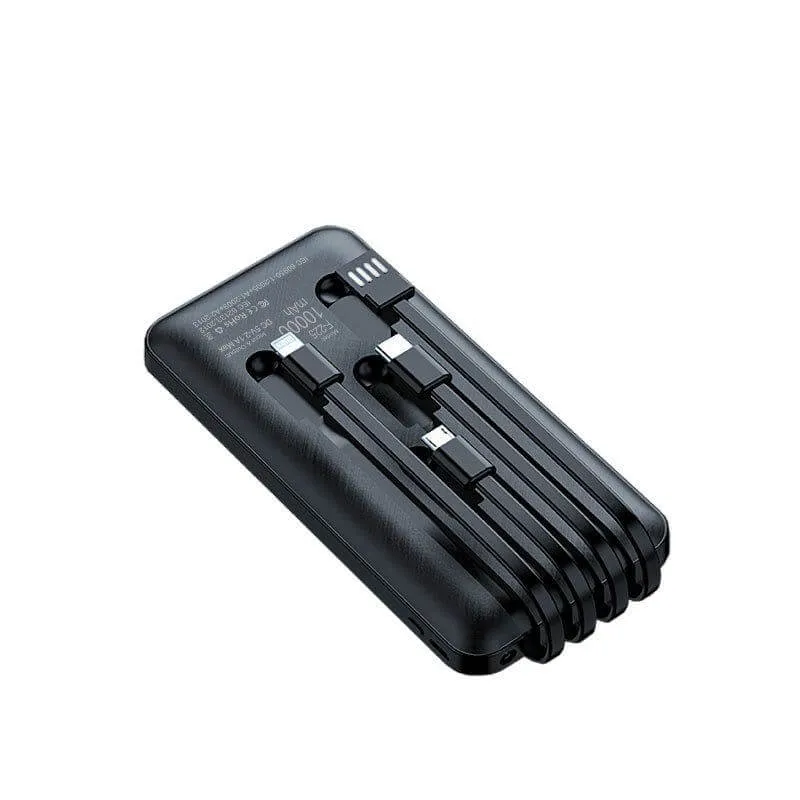 10000Mah Powerbank With 4 Built-In Cable Todays Trending Deals