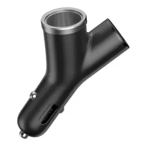 Best Deal Online Baseus Y Type Dual Usb Cigarette Lighter Extended Car Charger Black