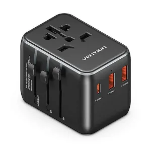 Vention 3-Port Usb  Universal Travel Adapter Hot Price Drop Big Savings Alert