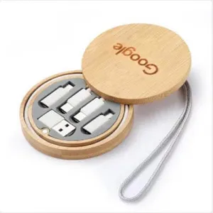 Eco Charging Cable With Bamboo Box Dont Wait Save