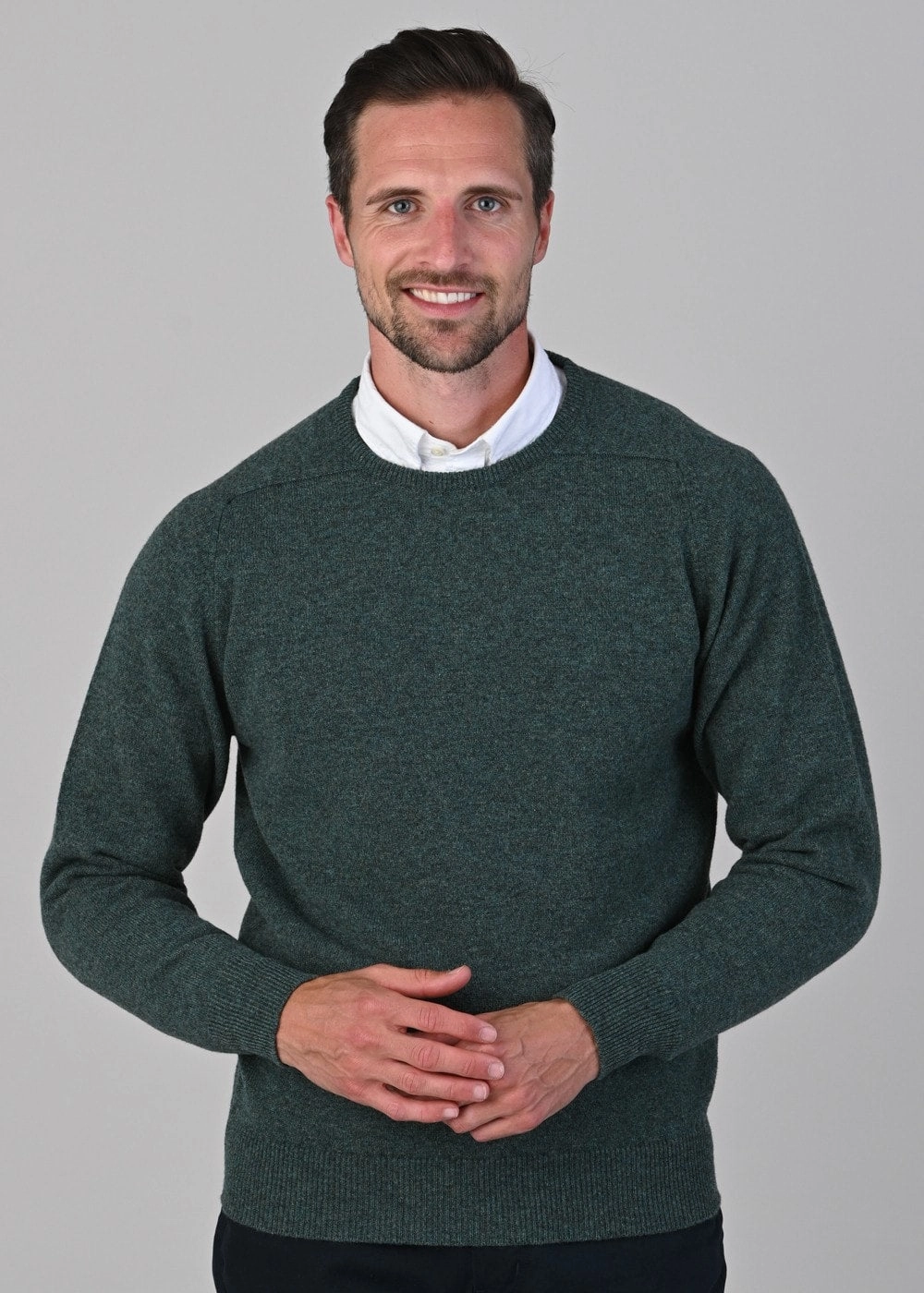Clearance Event Alert Leven 2 Ply Lambswool Crew Neck