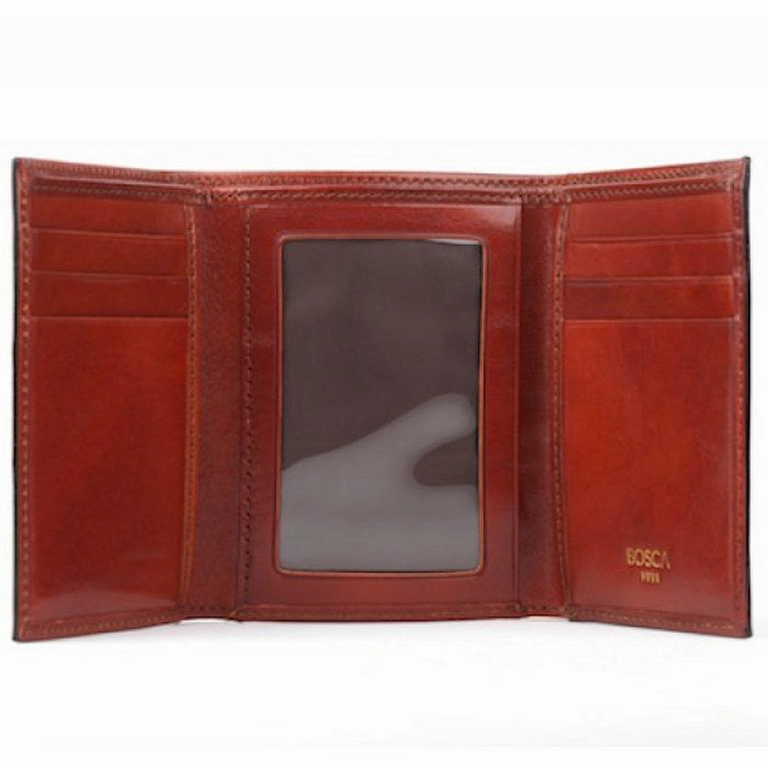Price Slash Today Old Leather Double I.D. Trifold