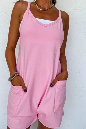 Sleeveless Romper With Pockets Hot Offer Frenzy