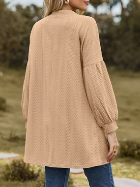 Biggest Savings Now Daily Deal Frenzy Textured Open Front Dropped Shoulder Cardigan