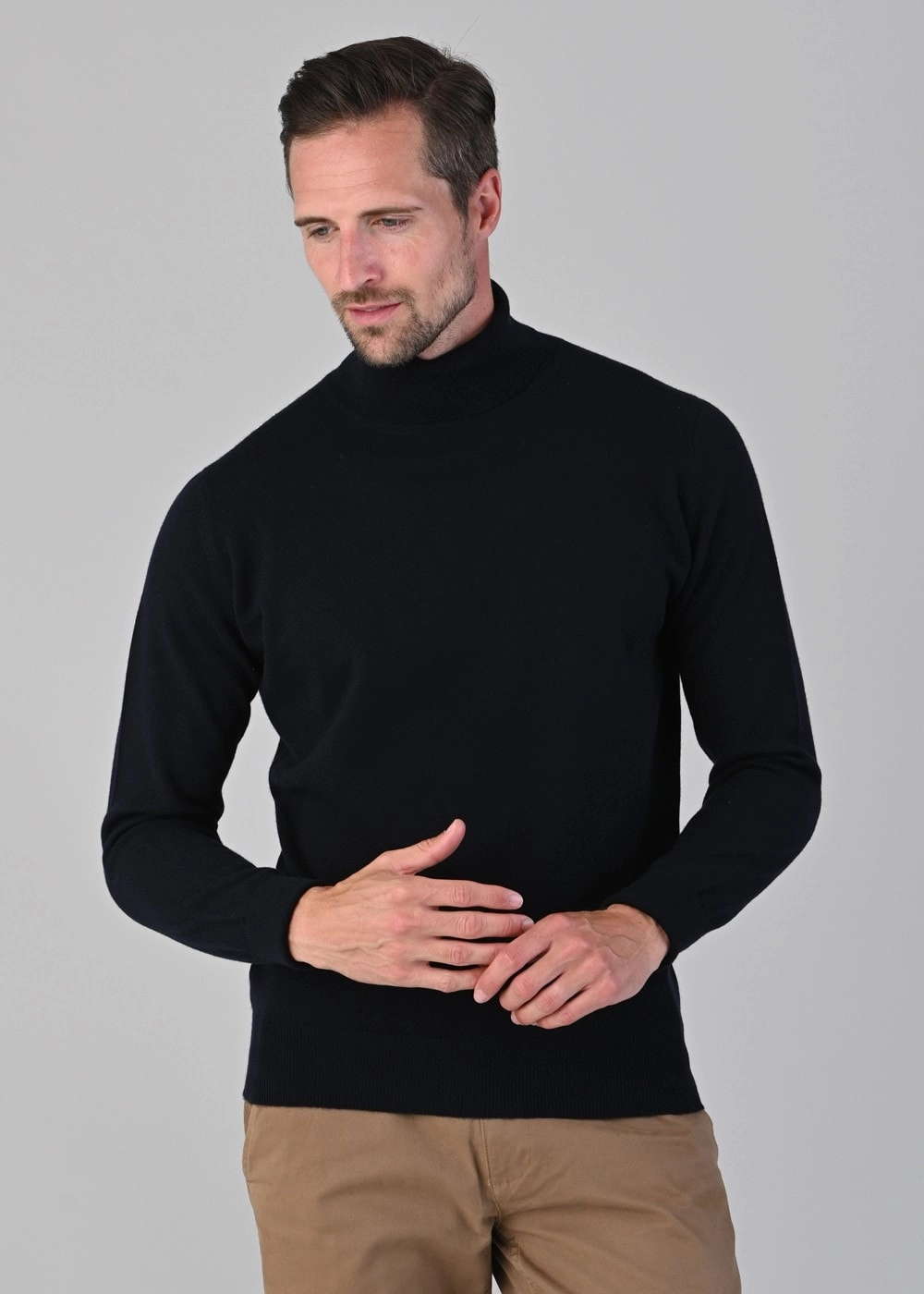 Price Drop Today Oxton 1 Ply Cashmere Roll Neck