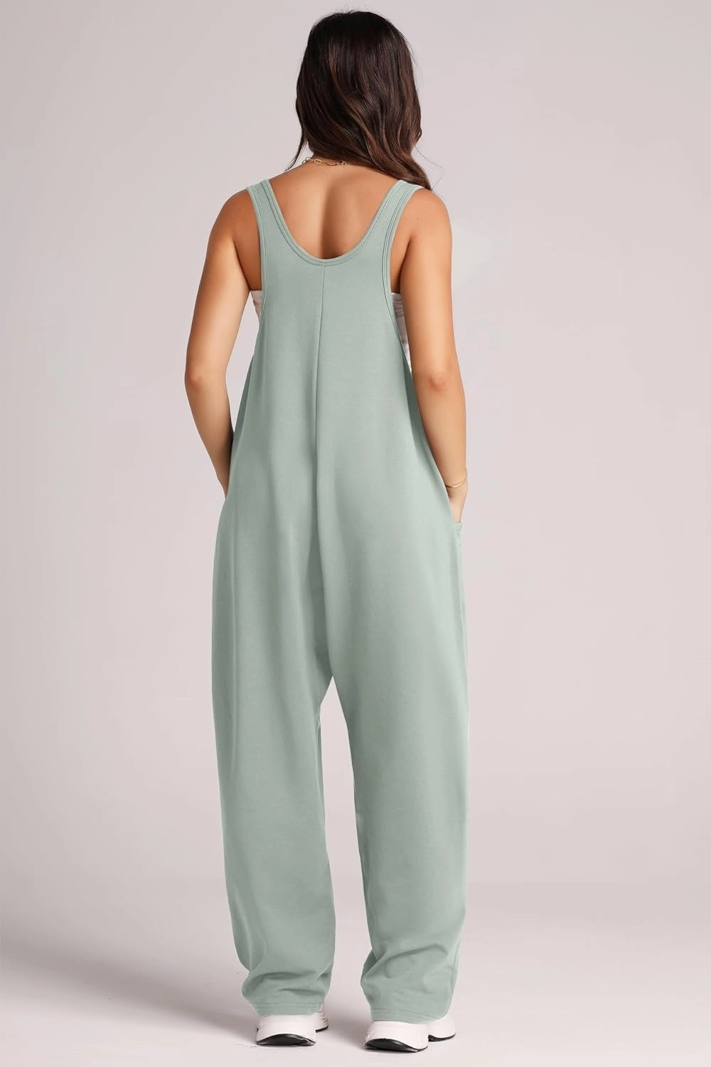Lovelet Wide Strap Jumpsuit With Pockets Surprise Offer Now Perfect Gift Offer