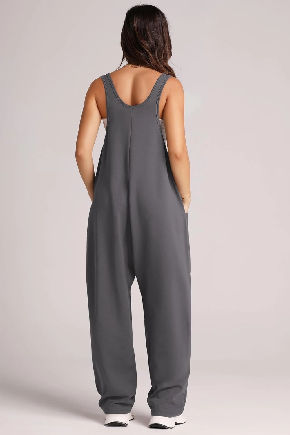 Lovelet Wide Strap Jumpsuit With Pockets Special Deal Frenzy Big Price Drop