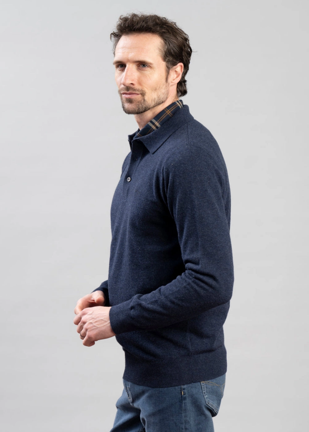 Hutherston Knitted Polo Shirt Mega Discount Event