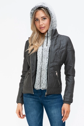 Ymi Faux Layered Double-Zipper Jacket With Fuzzy Hood Flash Sale Alert Now Unmissable Deal Today