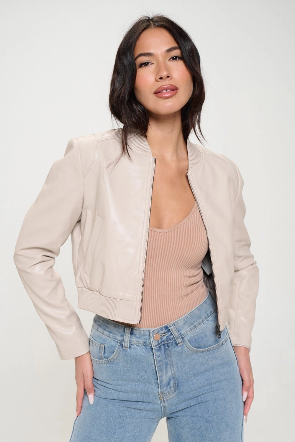 Coalition La Zip Up Cropped Bomber Jacket Hot Deal Alert Flash Deal Today