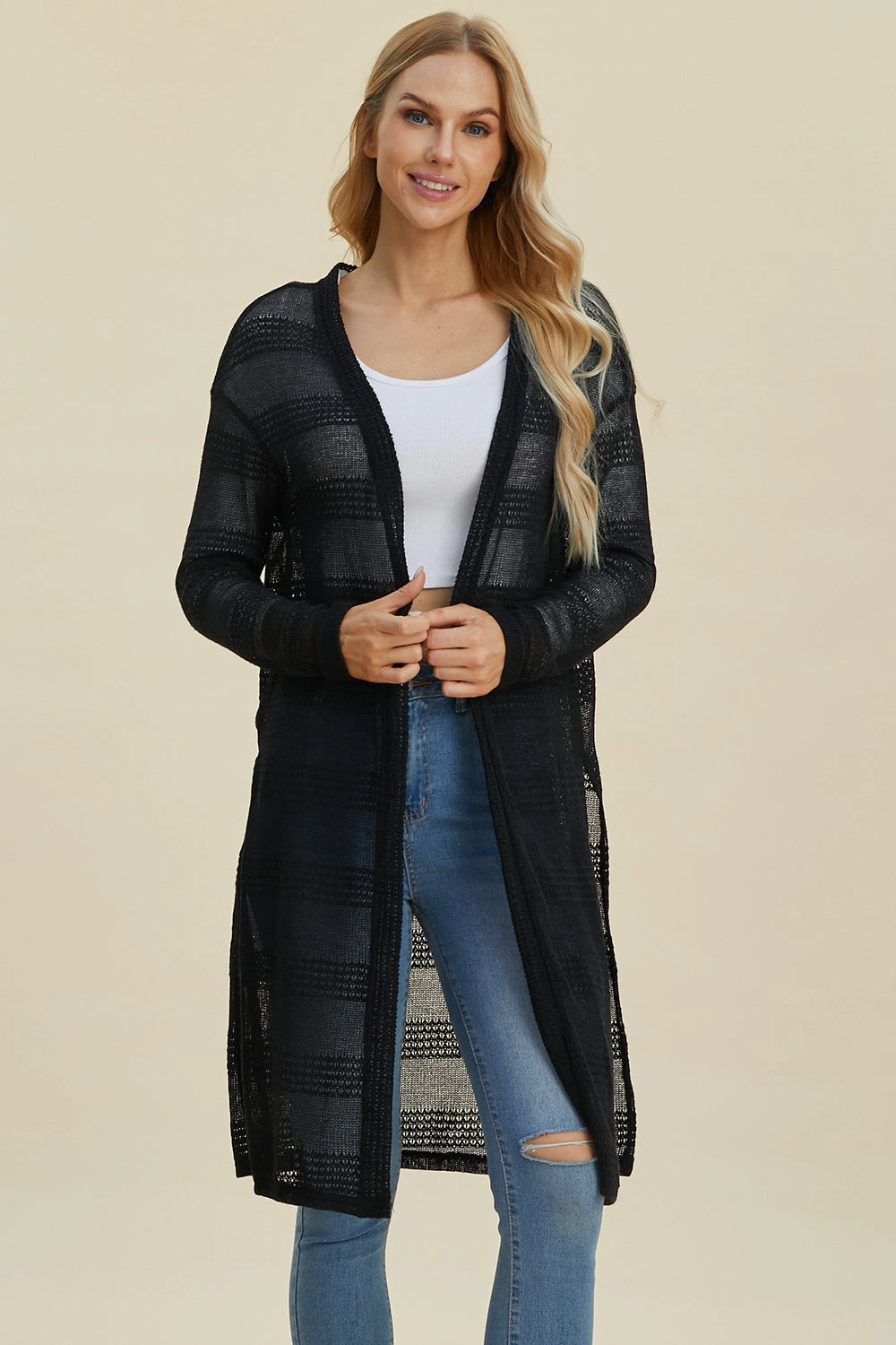 MustHave Items Steal the Deal Now Double Take Full Size Open Front Longline Cardigan