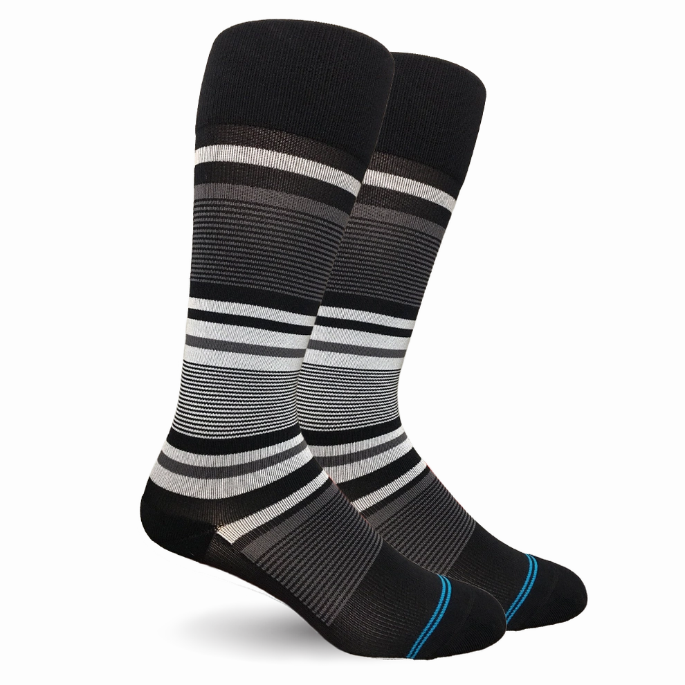 Price Drop Alert Dr. Segal Stripe Cotton Black/Grey Compression Socks - 15-20Mmhg
