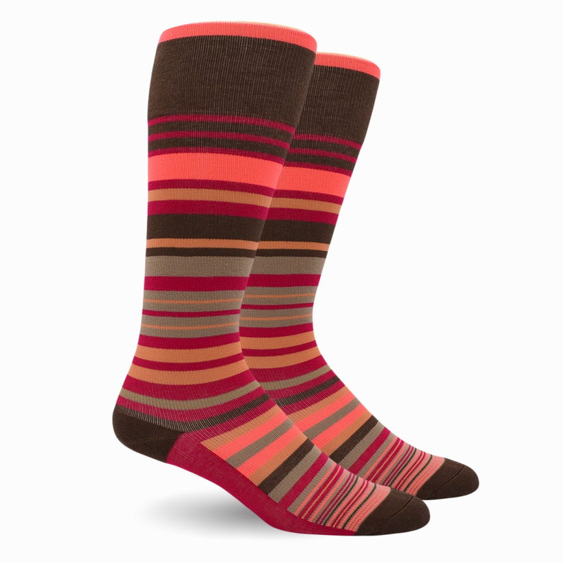 Exclusive Deal Inside Dr. Segal Stripe Cotton Pink Compression Socks - 20-30Mmhg
