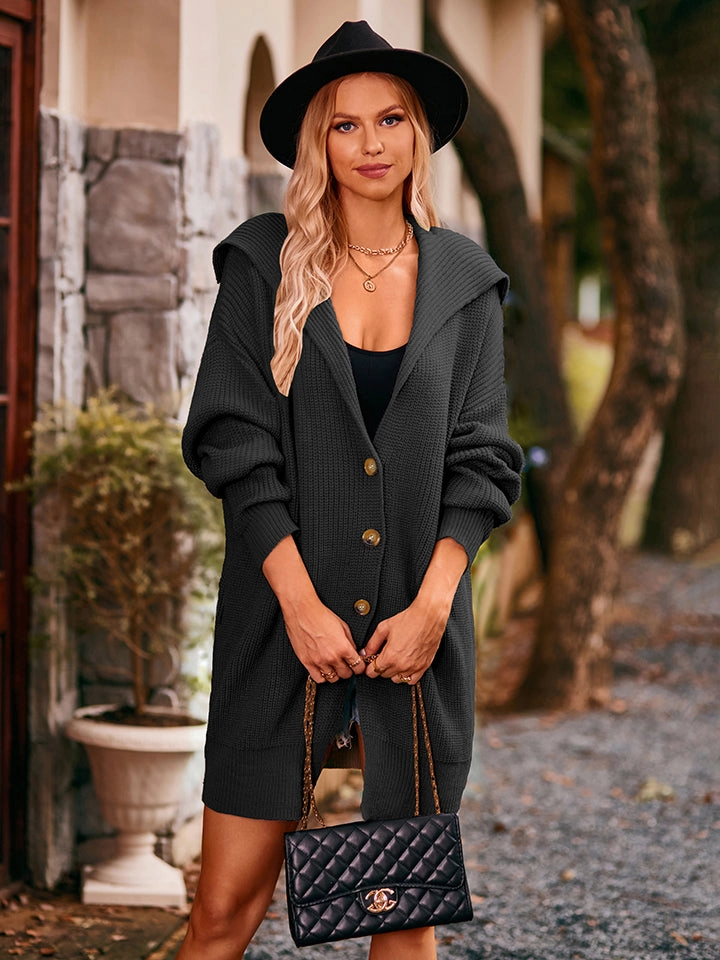 Dropped Shoulder Long Sleeve Cardigan Shop Todays Picks