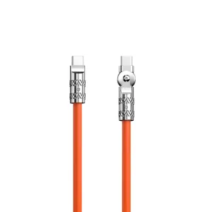 Clearance Event Dudao L24Cc Angled Usb-C To Usb-C 120W Cable 1M  - Orange