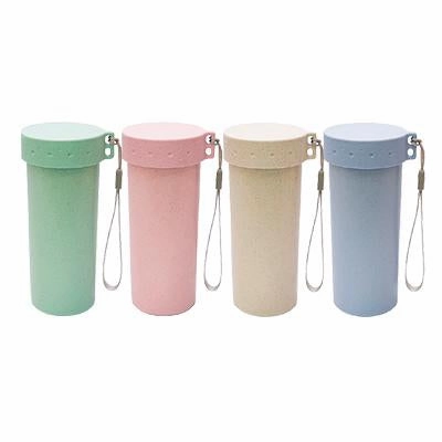 Save Today Event Eco-Friendly Wheat Fiber Bottle With Strap 420Ml