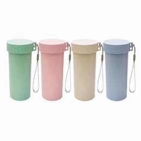 Save Today Event Eco-Friendly Wheat Fiber Bottle With Strap 420Ml