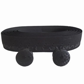 Eleven Holes Cork Handlebar Tape - Black