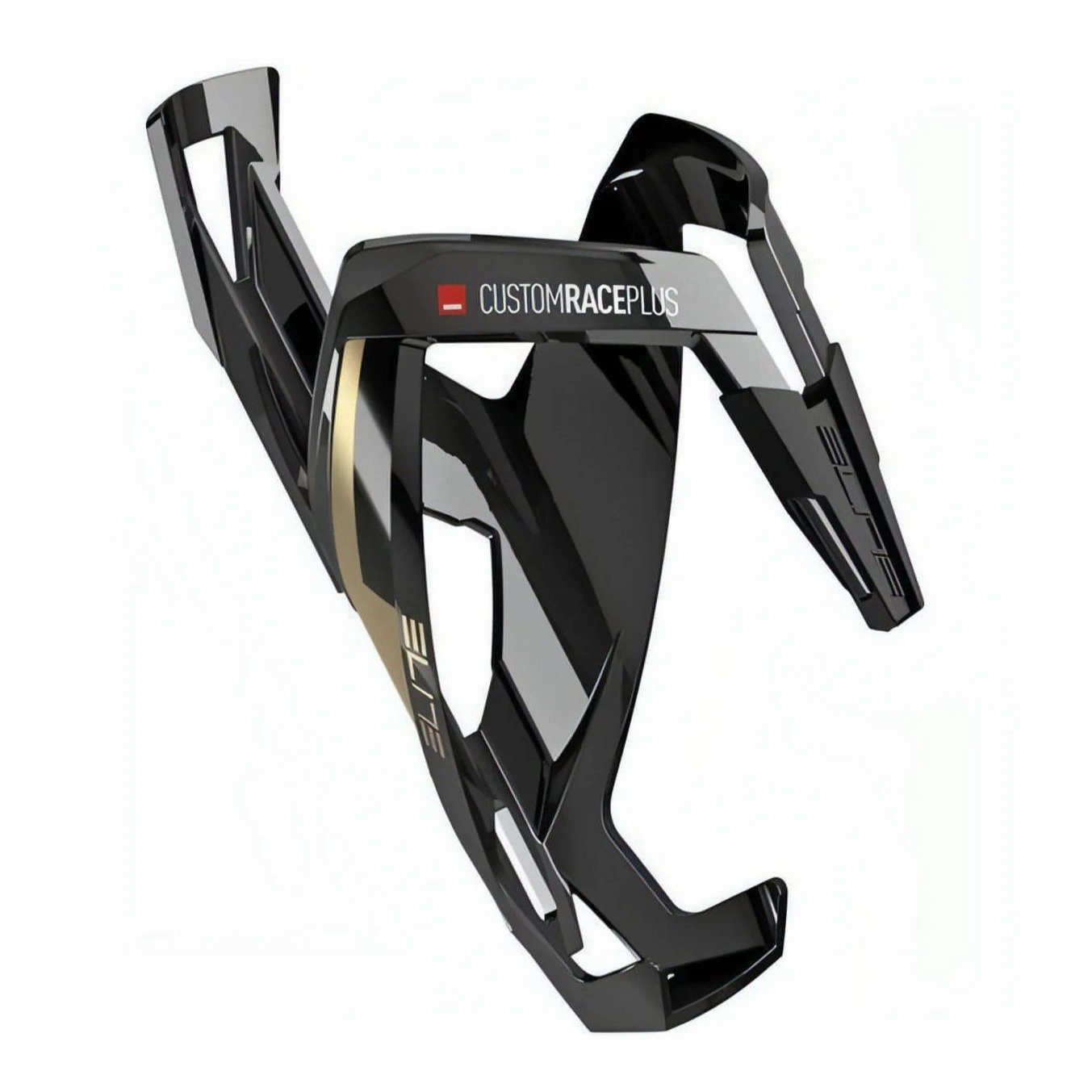 Elite Custom Race Plus bottle cage - Glossy black gold