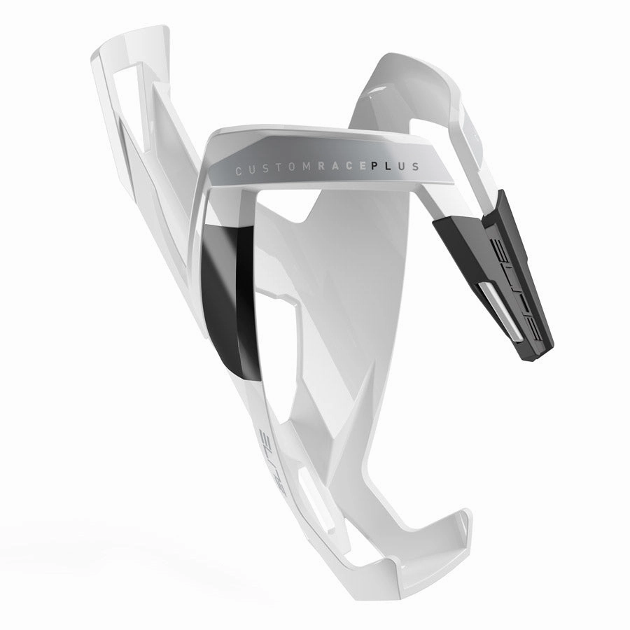 Elite Custom Race Plus Bottle Cage - White Black