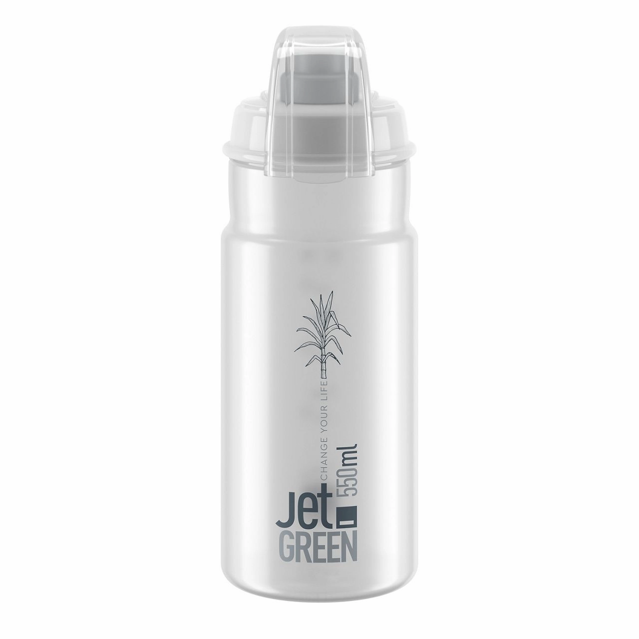 Elite Jet Green Plus Water bottle 550ml - Transparent