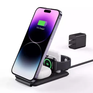 Sale Ending Soon Online Deal Frenzy Esr Halolock 3-In-1 Travel Wireless Charging Set Black Us Plug