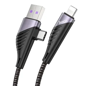 Hoco U95 2-In-1 Freeway Pd Usb / Type-C To Lightning Charging Data Cable 1.2M Special Price Today