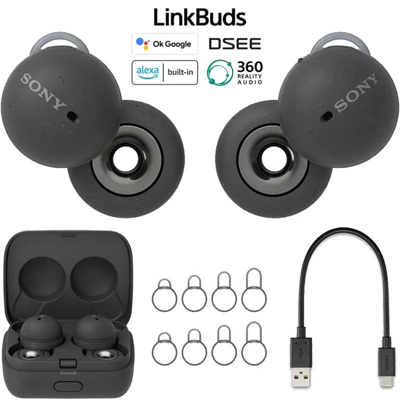 Shop the Best Deals Exclusive Deal Inside Sony Linkbuds Truly Wireless Earbuds Headphones W/ Alexa Built-In Dark Gray Wfl900/H