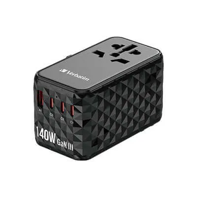 Verbatim 32125 Gan Iii Universal Travel Adapter 140W Shop Grab Savings Weekend Flash Offer