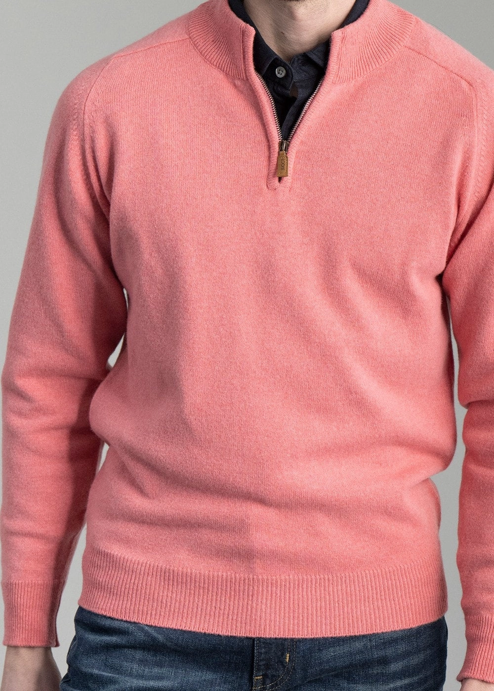 Daily Hot Deal Lambswool 2 Ply Zip Neck
