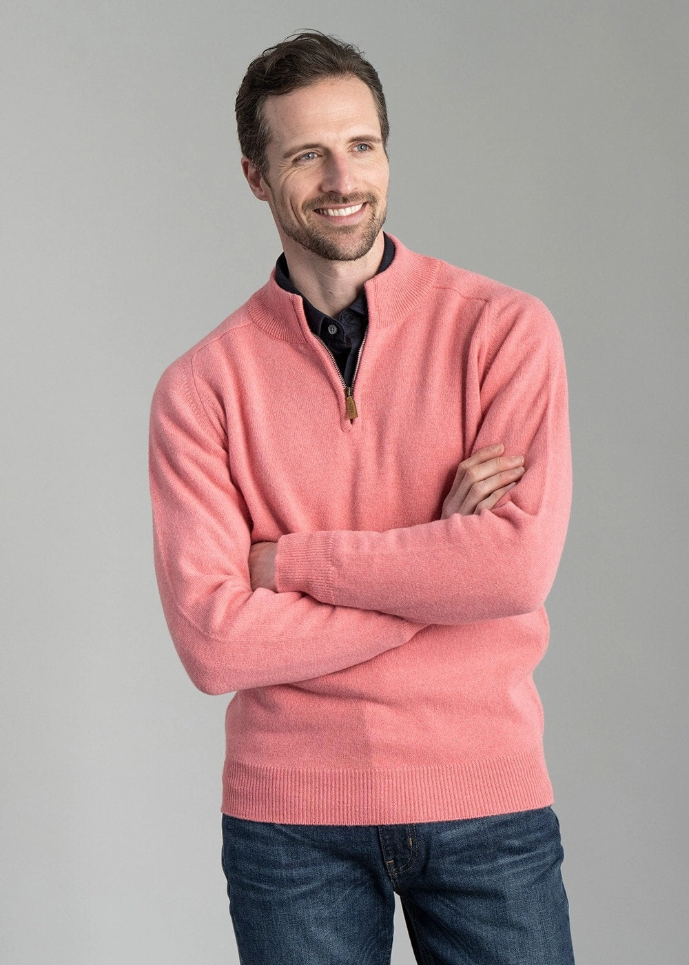 Special Surprise Sale Flash Sale Now Lambswool 2 Ply Zip Neck