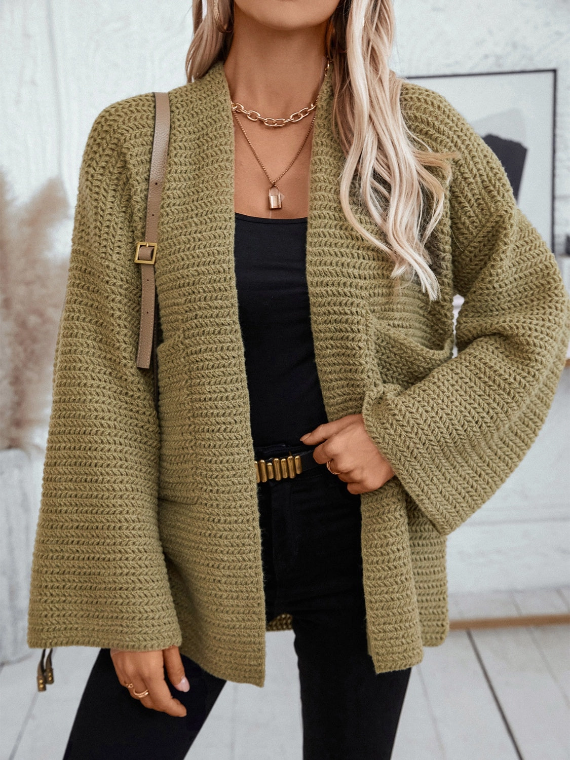 Open Front Long Sleeve Cardigan Today Only Offer
