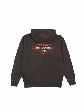 Clearance Sale Special Price Today Retro Lam Pigment Pullover Hoodie 25' - Black