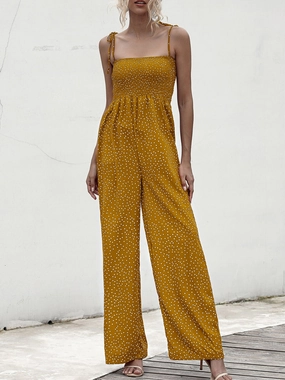 Deal Frenzy Today Grab the Deal Now Square Neck Spaghetti Strap Jumpsuit