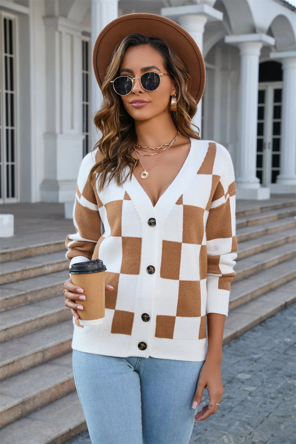 Todays Trending Deals Dont Miss This Steal Angel Wings Button-Up V-Neck Dropped Shoulder Cardigan