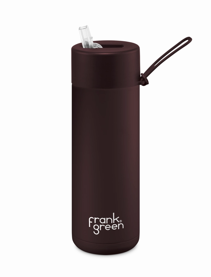 Frank Green Ceramic Reusable Drink Bottle 20Oz With Straw Lid - Chocolate Dont Wait Save Today Limited Stock Offer